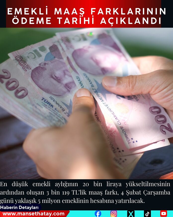 Emekli-Maas-Farklarinin-Odeme-Tarihi-Aciklandi Emekli Maaş Farklarının Ödeme Tarihi Açıklandı