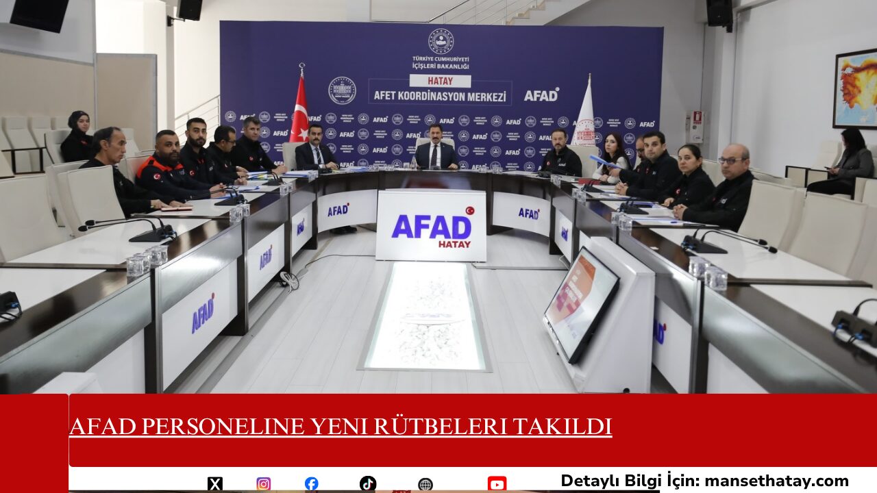 AFAD Personeline Yeni Rütbeleri Takıldı