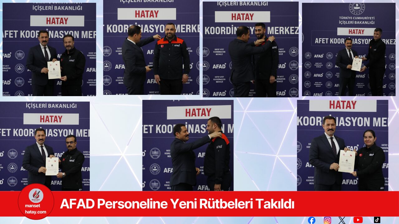 AFAD Personeline Yeni Rütbeleri Takıldı