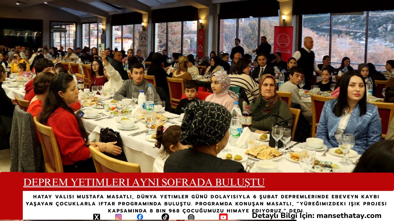 Deprem Yetimleri Aynı Sofrada Buluştu