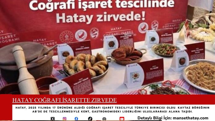 Hatay Coğrafi İşarette Zirvede