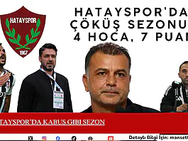 Hatayspor’da Kabus Gibi Sezon