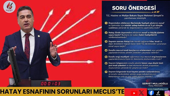 Hatay Esnafının Sorunları Meclis’te